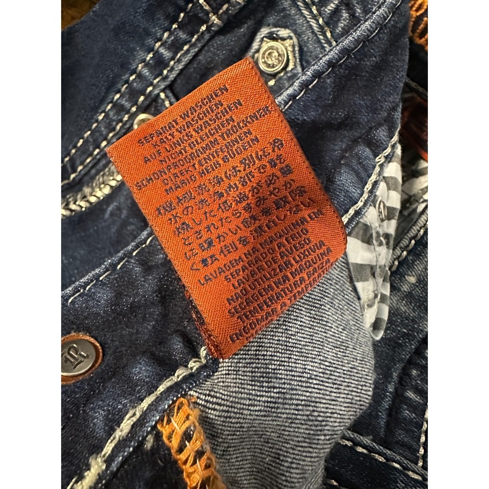 Rock Revival July Skinny Low Rise Jeans Size 27 Dark Wash Rhinestone Embellished - Picture 10 of 16